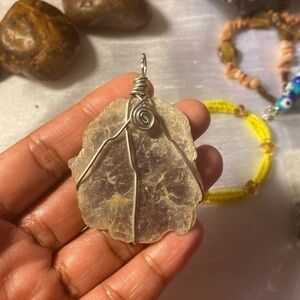 Wire Wrapped Lepidolite Pendant